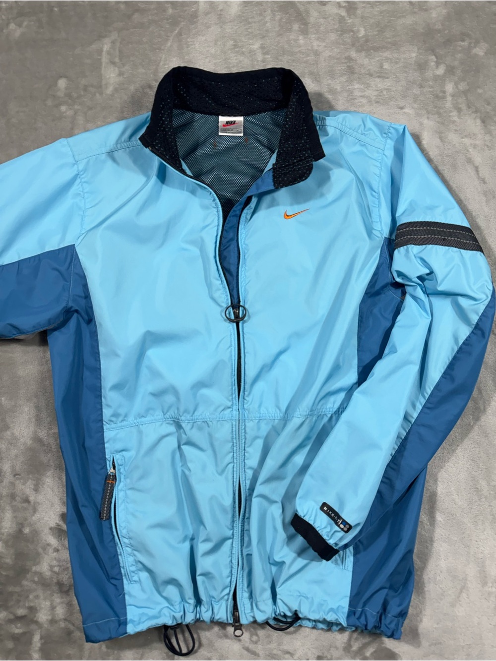 Vintage Nike Jacket Women’s M Blue Nike Fit Windbreaker Full Zip Track Coat 90s